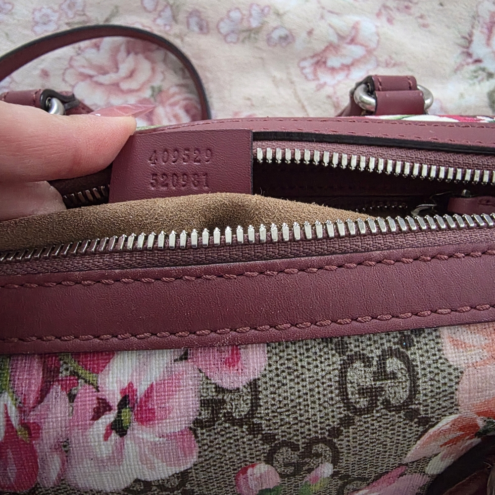 Gucci Floral Canvas Women's Bag - Pink and Brown - Picture 9 of 9